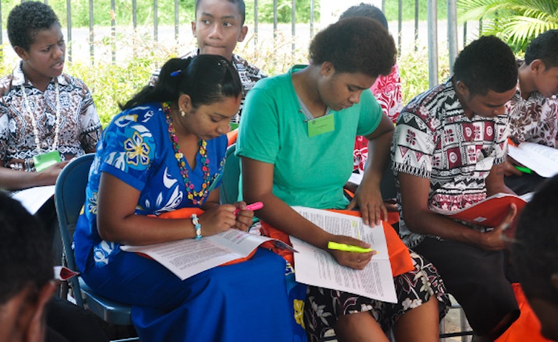 youth participating in a study circle