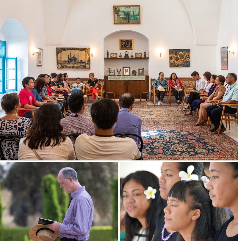 various images showing believers praying